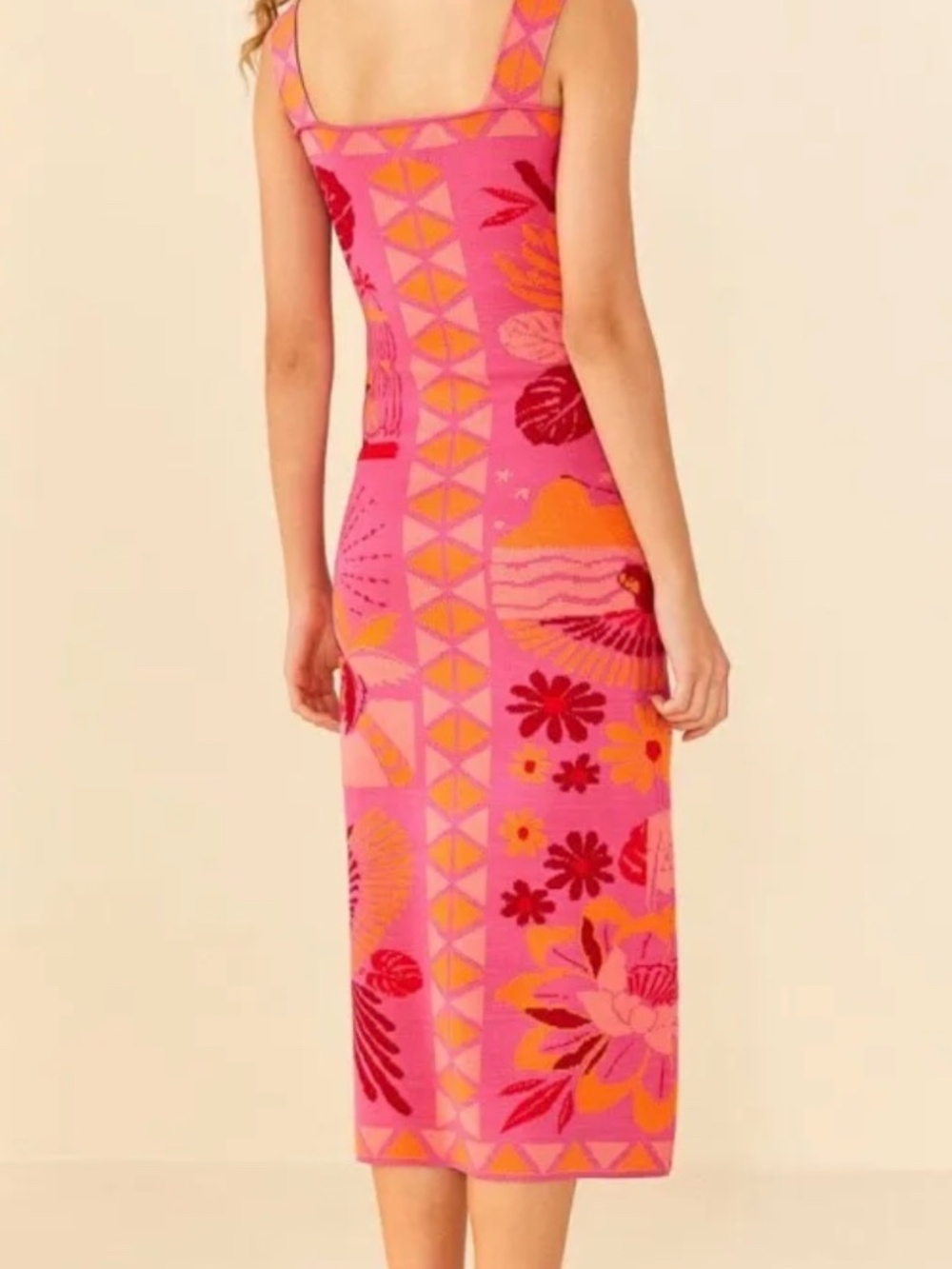 FARM Rio Pink Rio Tiles Knit Dress ⭐️ - Picture 2 of 3